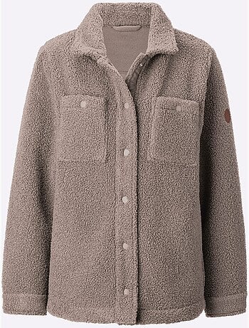 Veste polaire moelleuse à col à revers avec poches - Taille standard - Witt