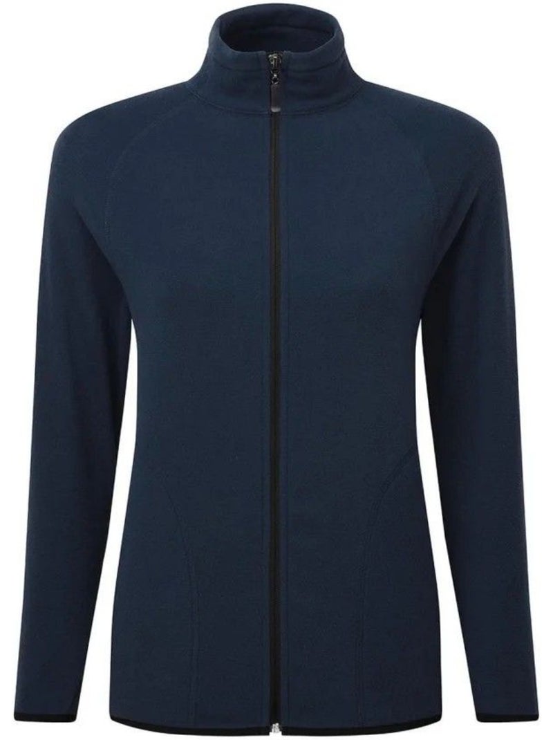 Veste polaire motif/style zippé - signature Bleu marine - Kiabi