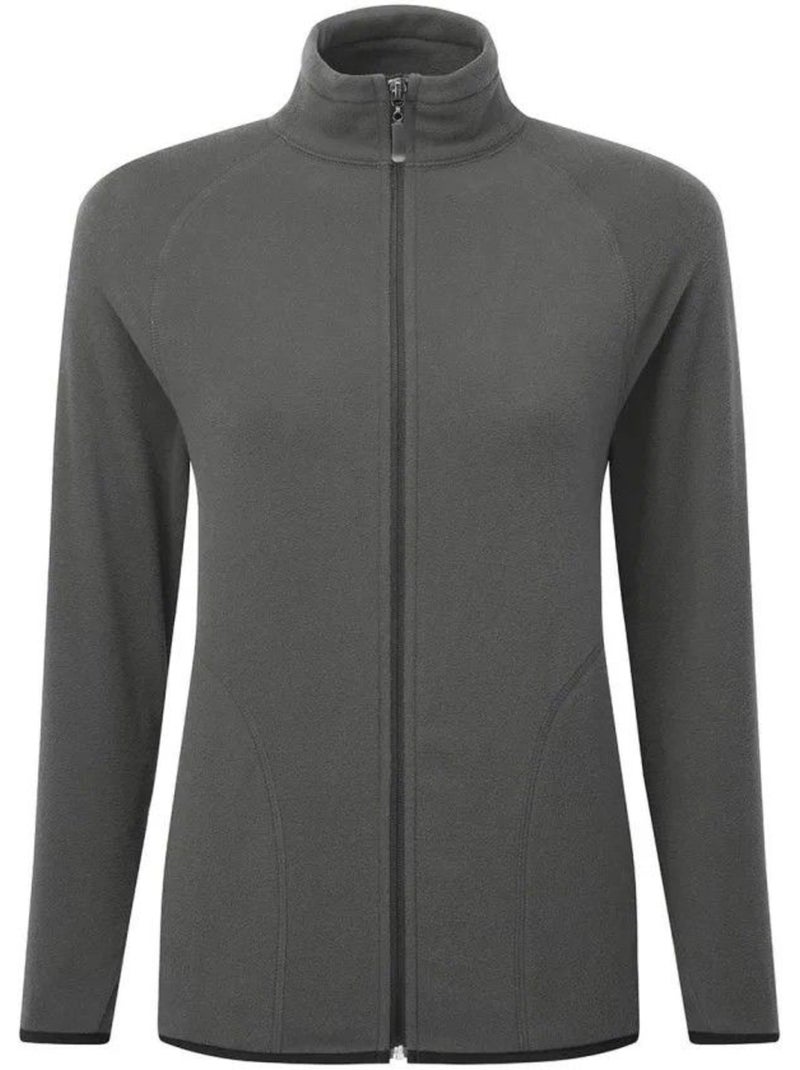 Veste polaire motif/style zippé - signature Gris Noir - Kiabi