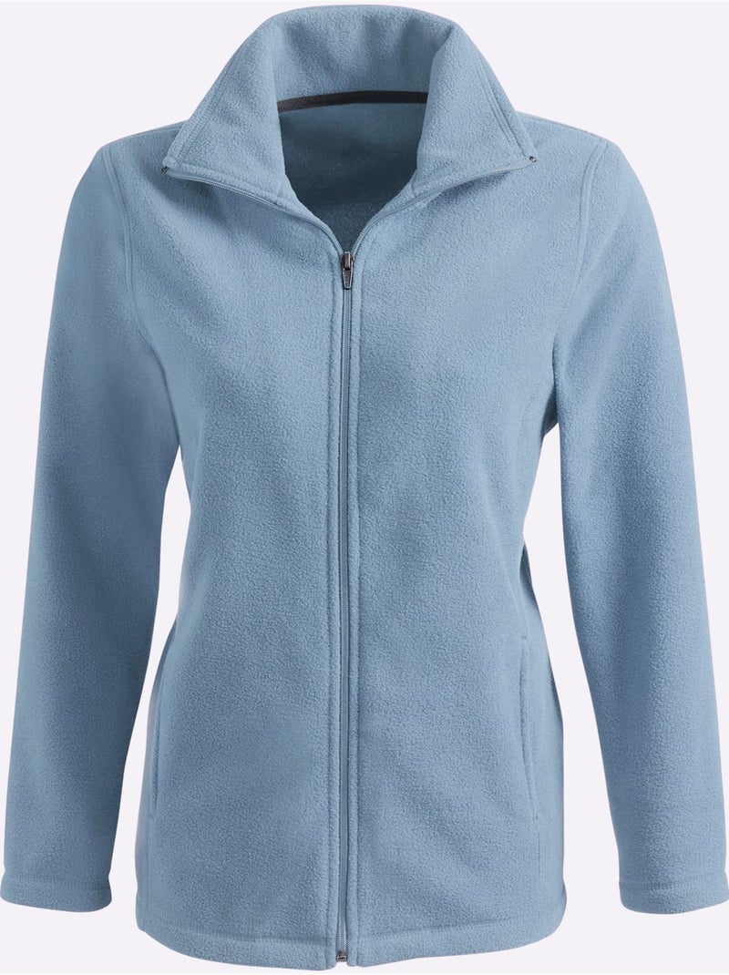 Veste Polaire Polaire Moelleuse - Taille Standard - Moda Vilona Bleu - Kiabi