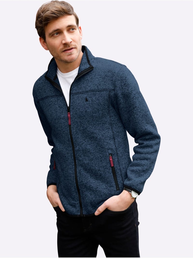 Veste Polaire Polaire Tricotée Douce - Taille Standard - Witt Bleu clair - Kiabi