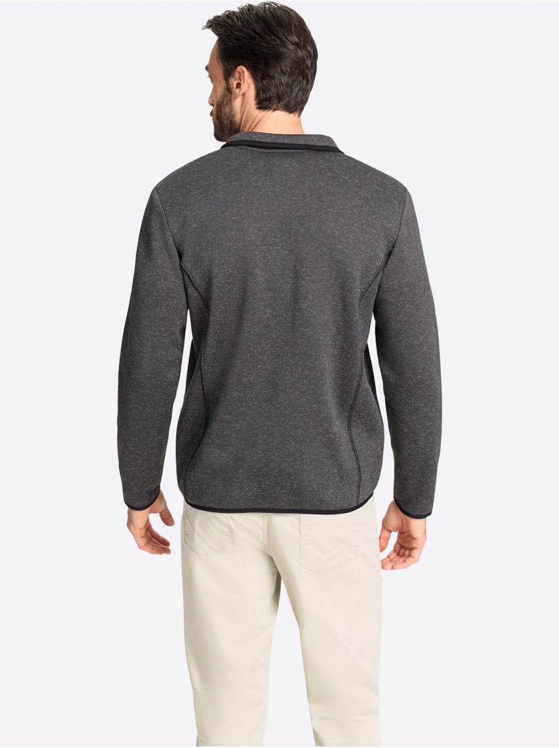 Veste Polaire Polaire Tricotée Douce - Taille Standard - Witt Noir Gris anthracite - Kiabi