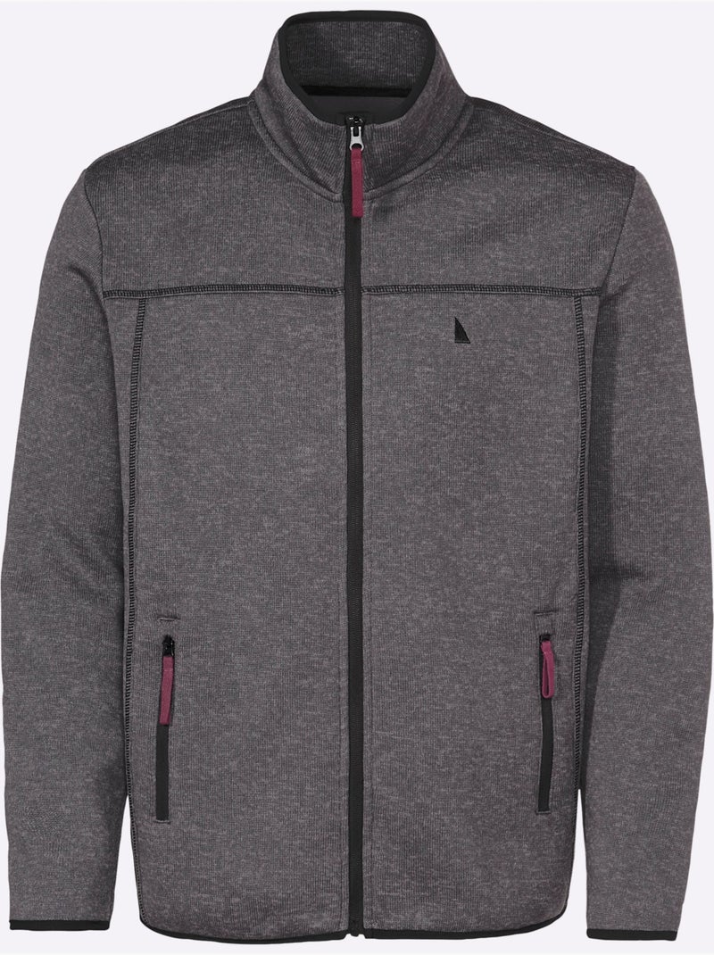 Veste Polaire Polaire Tricotée Douce - Taille Standard - Witt Noir Gris anthracite - Kiabi