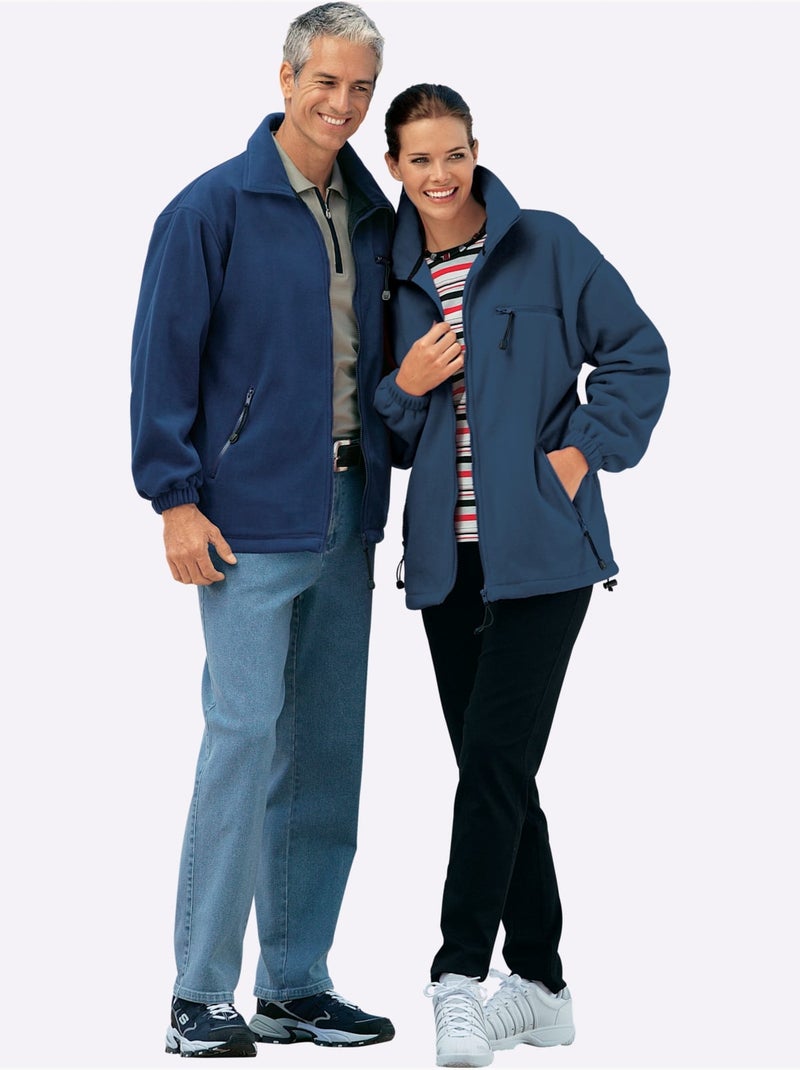 Veste polaire pour femmes à poches avec bords extensibles - taille standard - witt Bleu - Kiabi