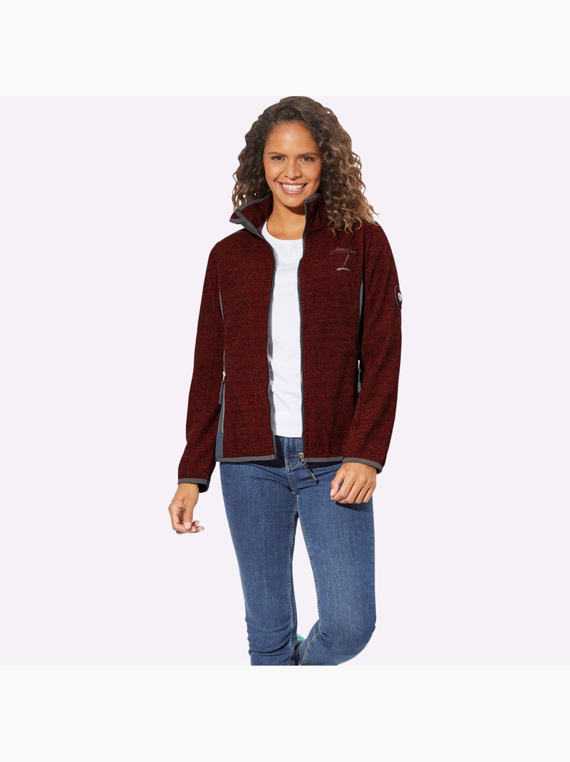 Veste Polaire Qualité Polaire Chaude - Taille Standard - Witt Gris Rouge - Kiabi