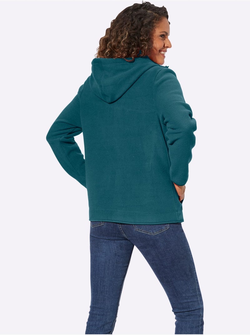 Veste Polaire Qualité Ultra-douce - Taille Standard - Witt Bleu pétrole - Kiabi