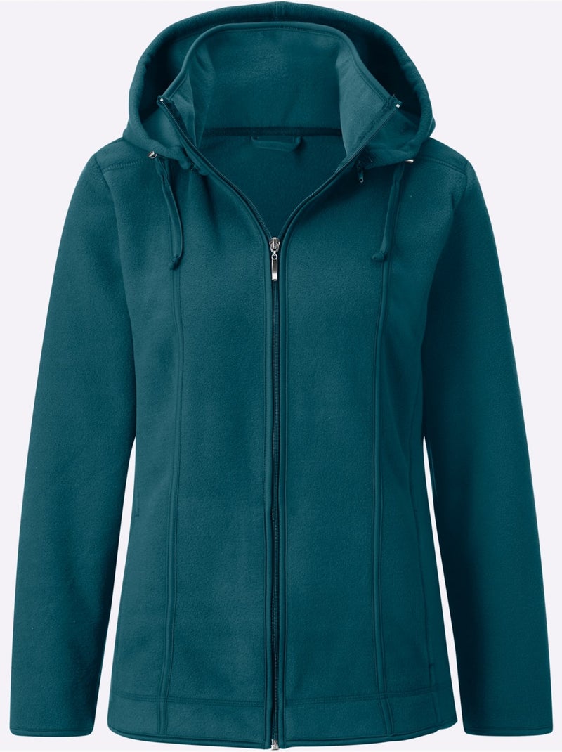 Veste Polaire Qualité Ultra-douce - Taille Standard - Witt Bleu pétrole - Kiabi