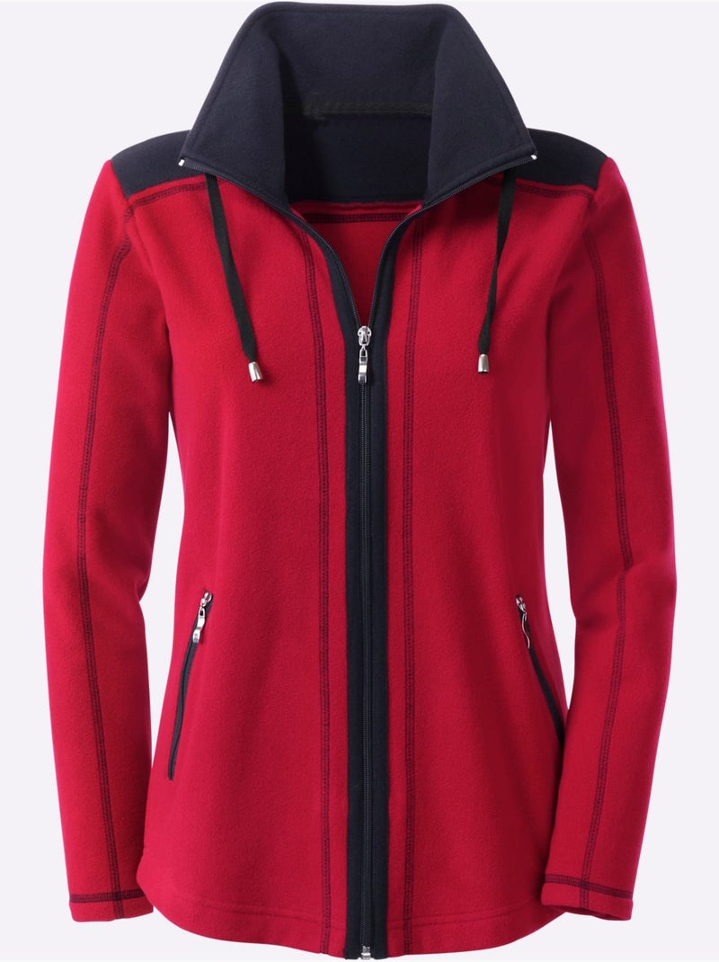 Veste Polaire Respirant - Taille Standard - Witt Noir Rouge - Kiabi