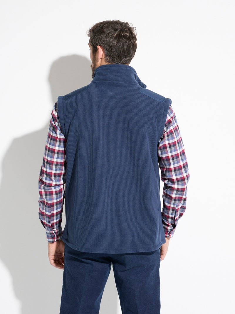 Veste polaire sans manches col montant - Afibel Bleu marine - Kiabi