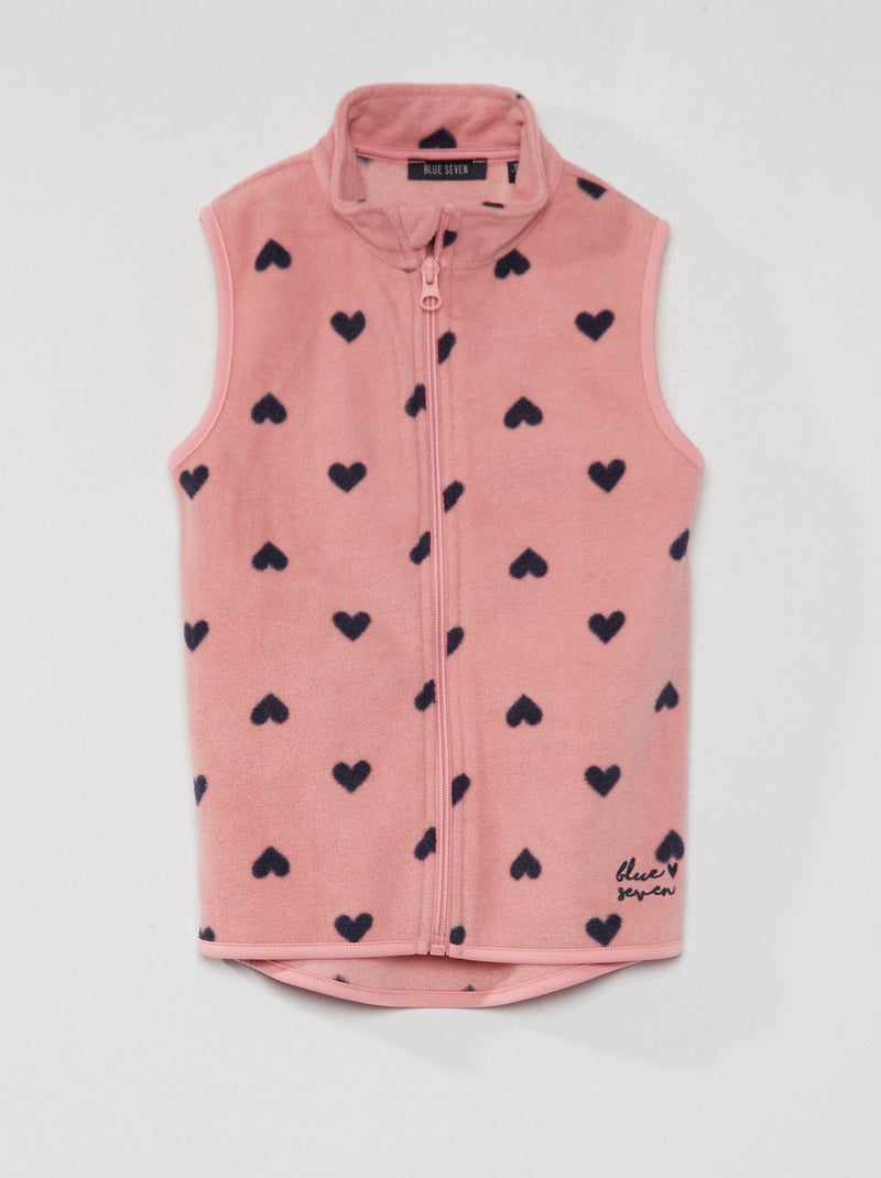 Veste polaire sans manches rose - Kiabi