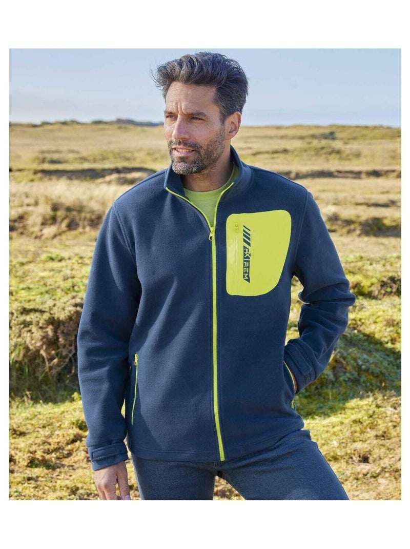 Veste Polaire Sport Doublée Filet  - Atlas For Men Bleu - Kiabi