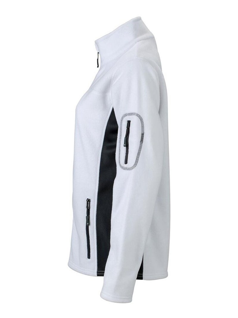 Veste polaire strong - james and nicholson Blanc Noir - Kiabi