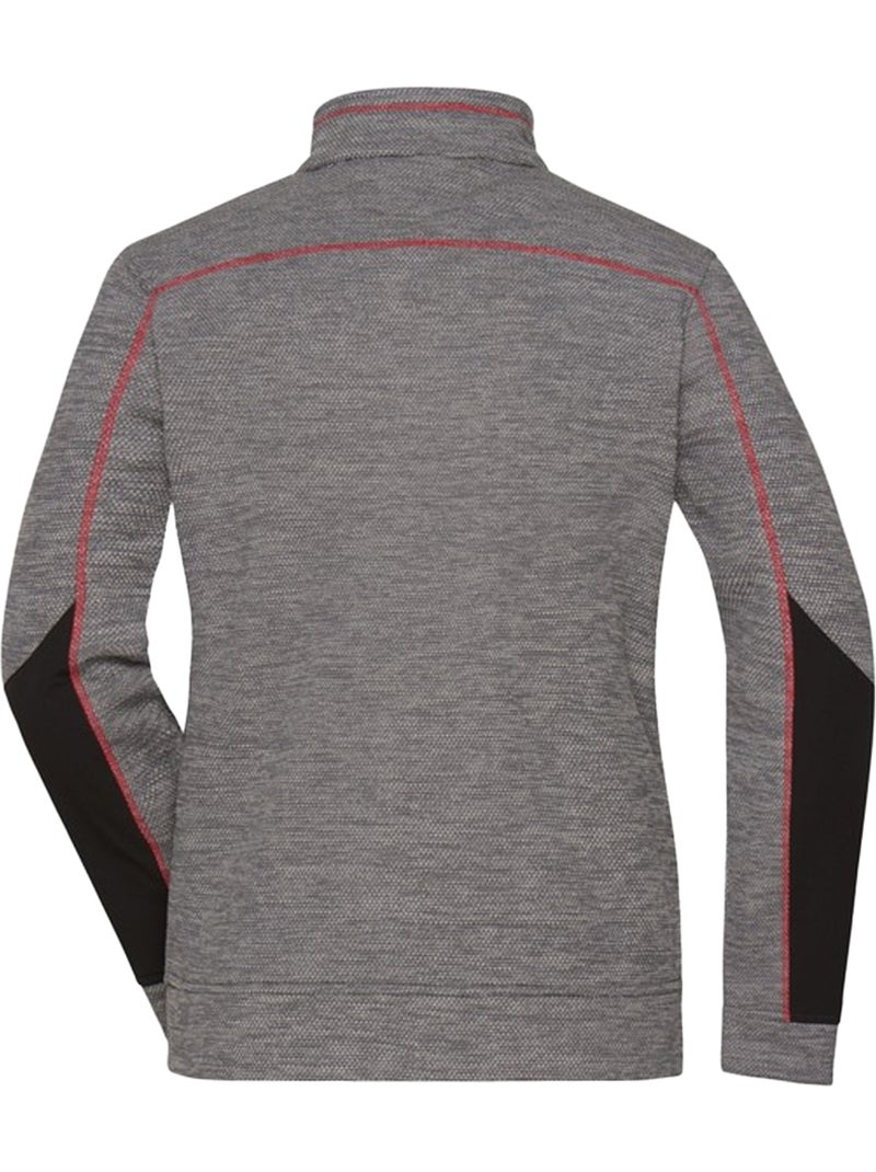 Veste polaire structure - james and nicholson Gris Rouge Noir - Kiabi