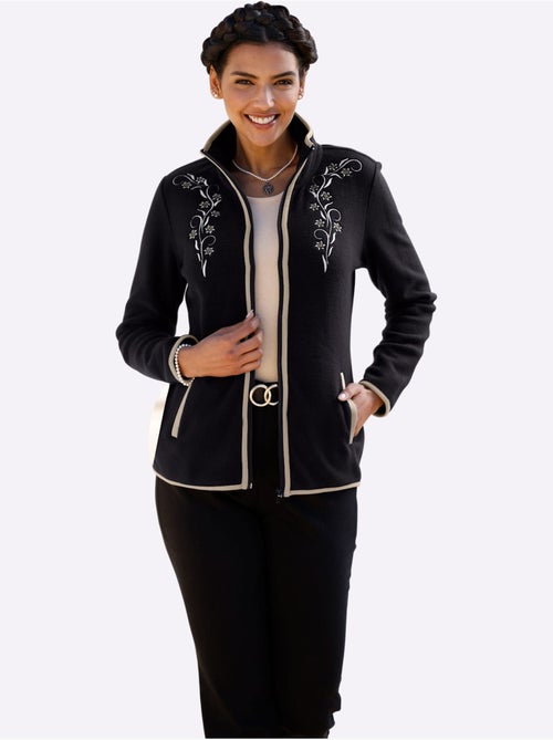 Veste Polaire Superbe Broderie Florale - Taille Standard - Moda Vilona - Kiabi