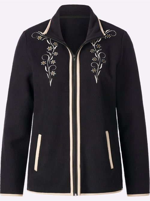 Veste Polaire Superbe Broderie Florale - Taille Standard - Moda Vilona - Kiabi