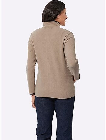 Veste Polaire Superbe Broderie Florale - Taille Standard - Moda Vilona