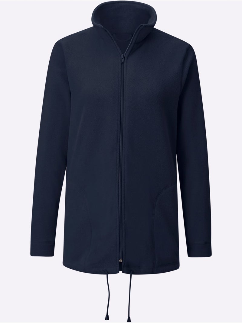 Veste Polaire Traitement Contre Les Bouloches - Taille Courte - Witt Bleu marine - Kiabi