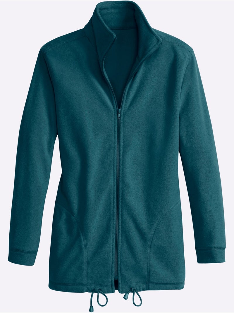 Veste Polaire Traitement Contre Les Bouloches - Taille Courte - Witt Bleu pétrole - Kiabi