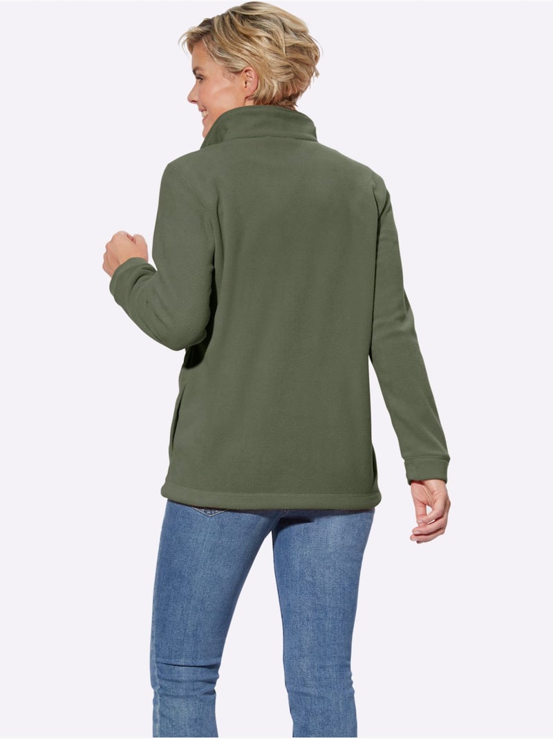 Veste Polaire Traitement Contre Les Bouloches - Taille Courte - Witt Vert - Kiabi