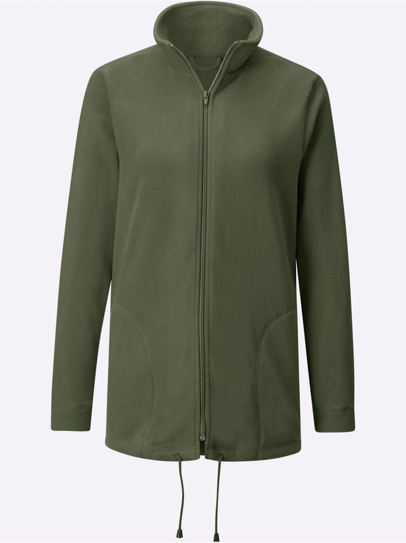 Veste Polaire Traitement Contre Les Bouloches - Taille Courte - Witt Vert - Kiabi
