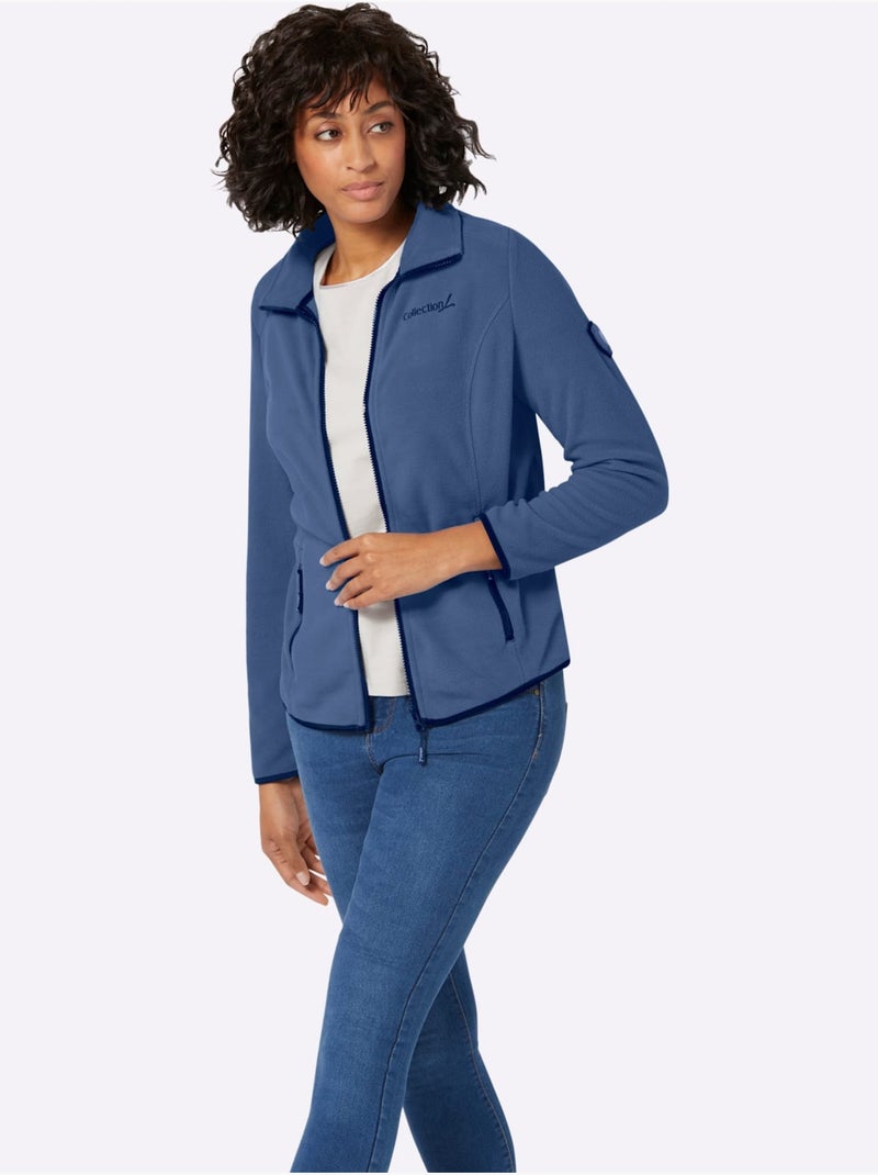 Veste Polaire Traitement Contre Les Bouloches - Taille Standard - Witt Bleu jean - Kiabi