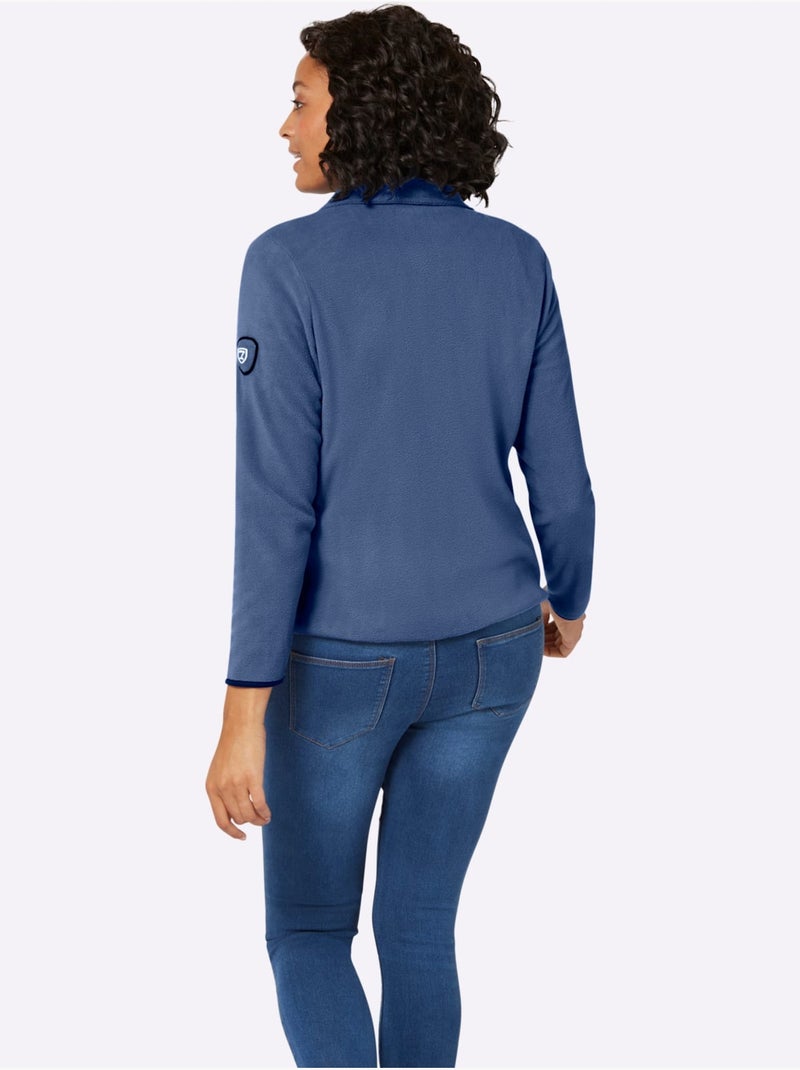 Veste Polaire Traitement Contre Les Bouloches - Taille Standard - Witt Bleu jean - Kiabi
