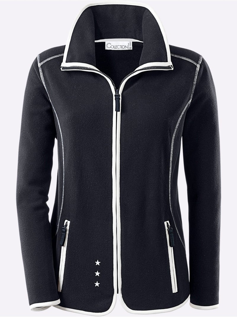 Veste Polaire Traitement Contre Les Bouloches - Taille Standard - Witt Bleu marine - Kiabi