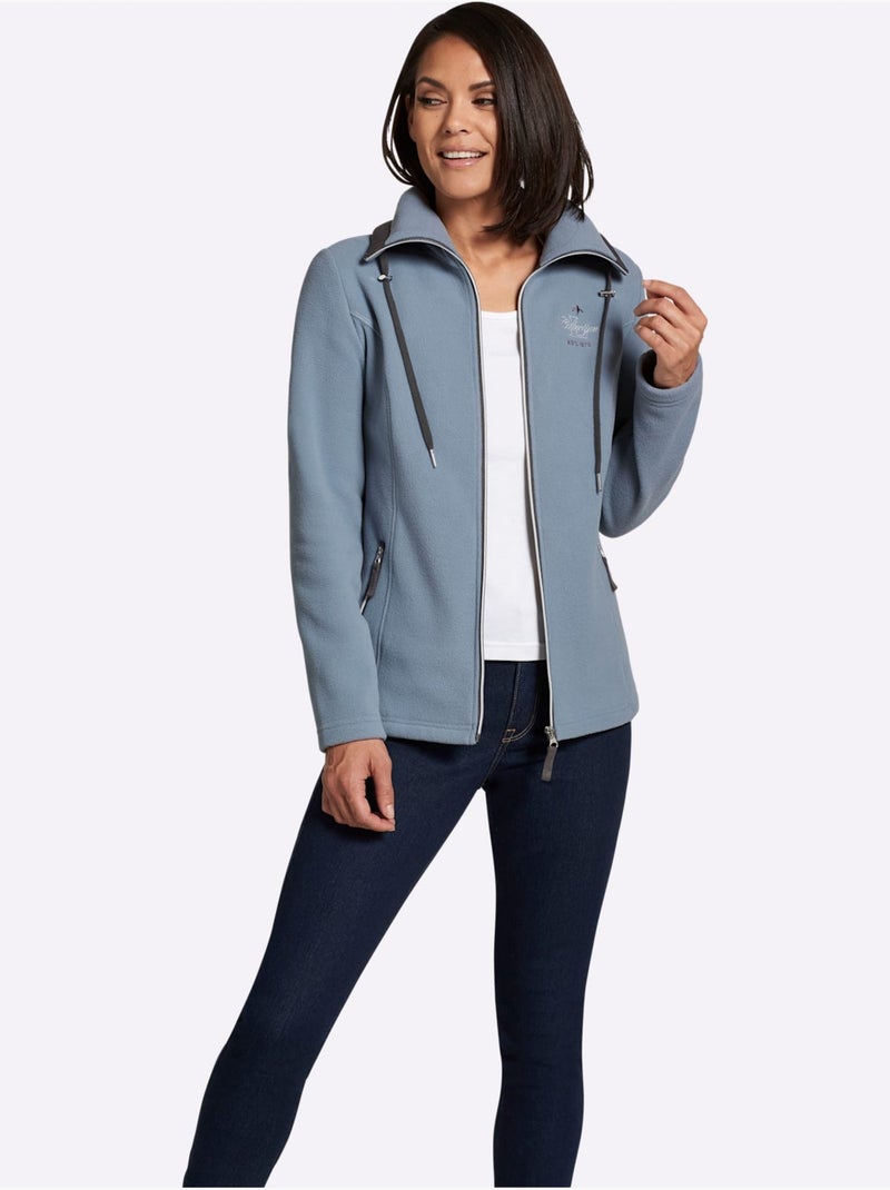 Veste Polaire Traitement Contre Les Bouloches - Taille Standard - Witt Bleu - Kiabi