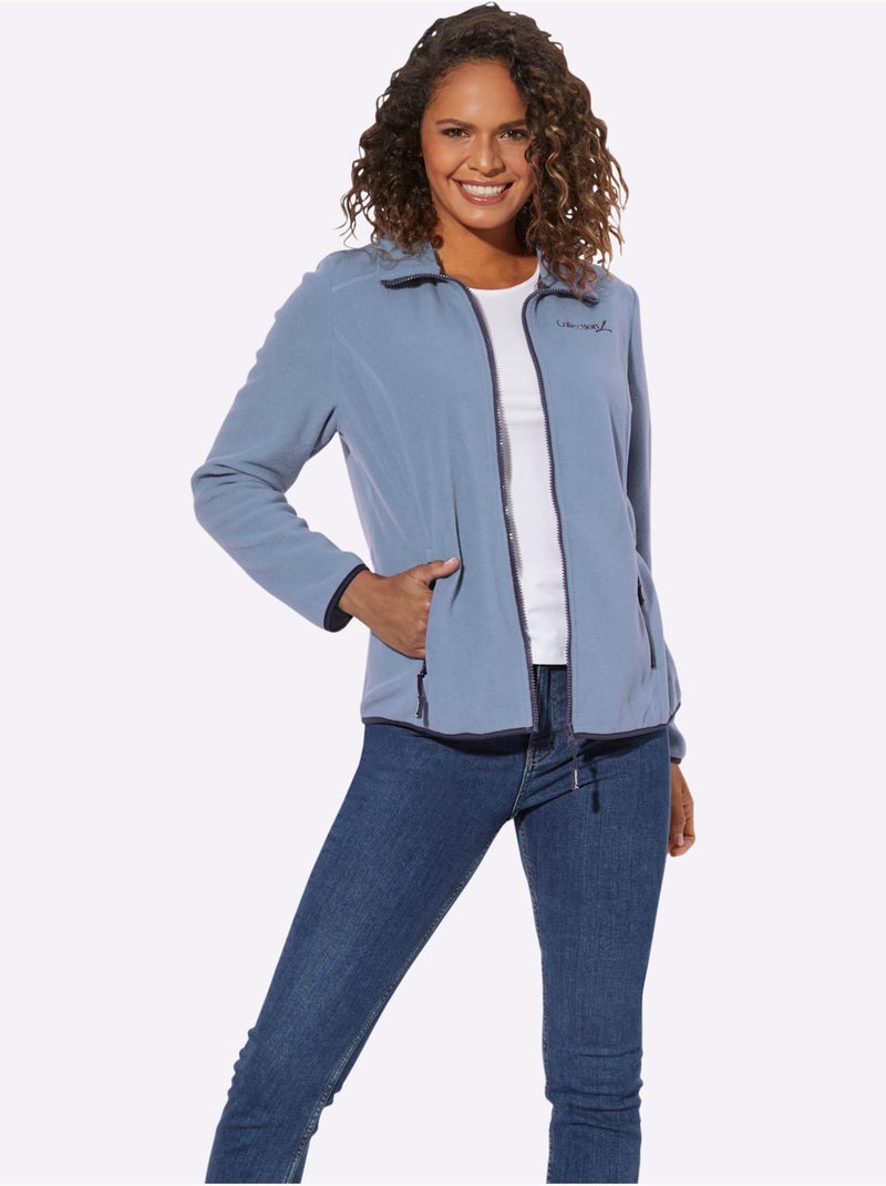 Veste Polaire Traitement Contre Les Bouloches - Taille Standard - Witt Bleu - Kiabi