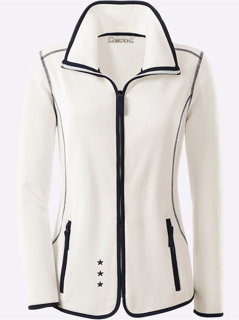 Veste Polaire Traitement Contre Les Bouloches - Taille Standard - Witt Ecru - Kiabi
