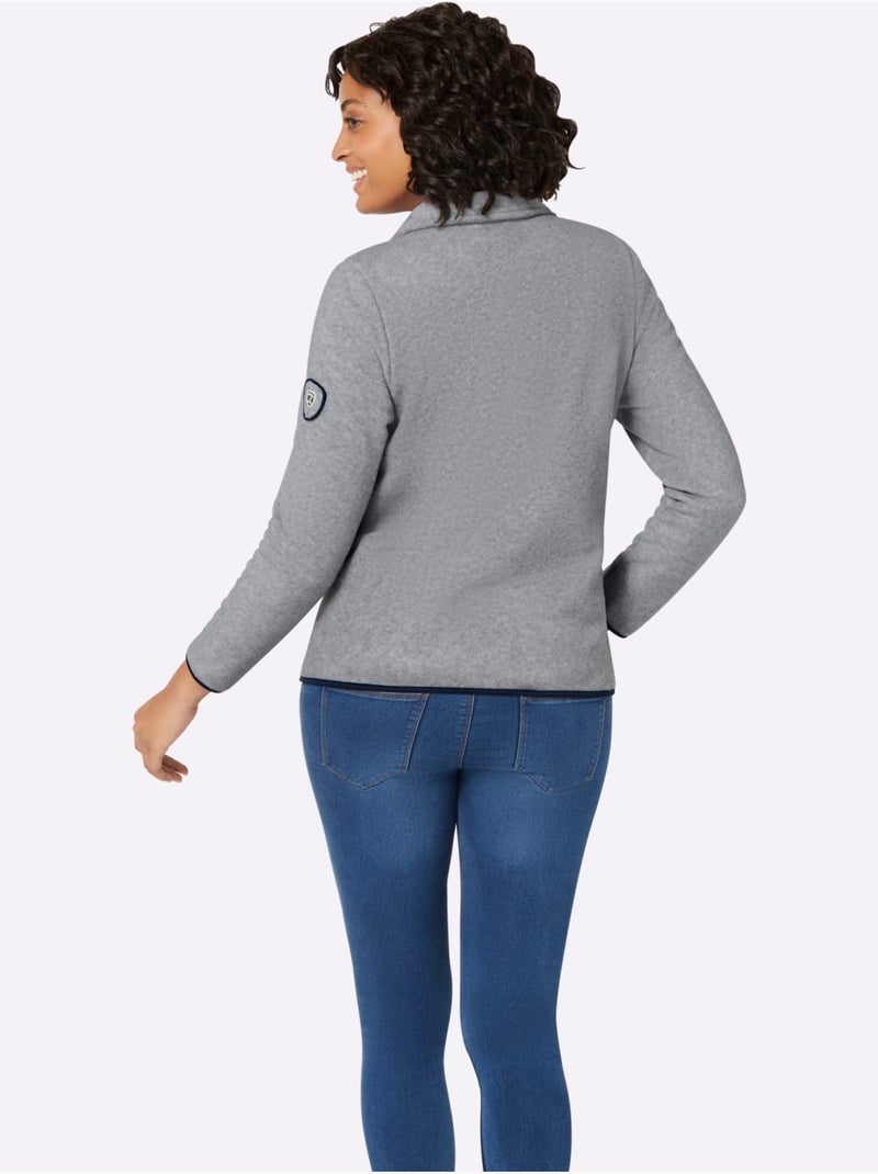 Veste Polaire Traitement Contre Les Bouloches - Taille Standard - Witt Gris chiné - Kiabi