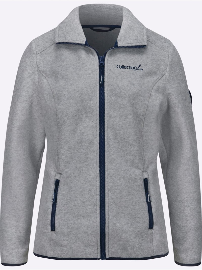 Veste Polaire Traitement Contre Les Bouloches - Taille Standard - Witt Gris chiné - Kiabi