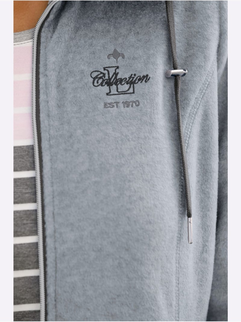 Veste Polaire Traitement Contre Les Bouloches - Taille Standard - Witt Gris clair - Kiabi