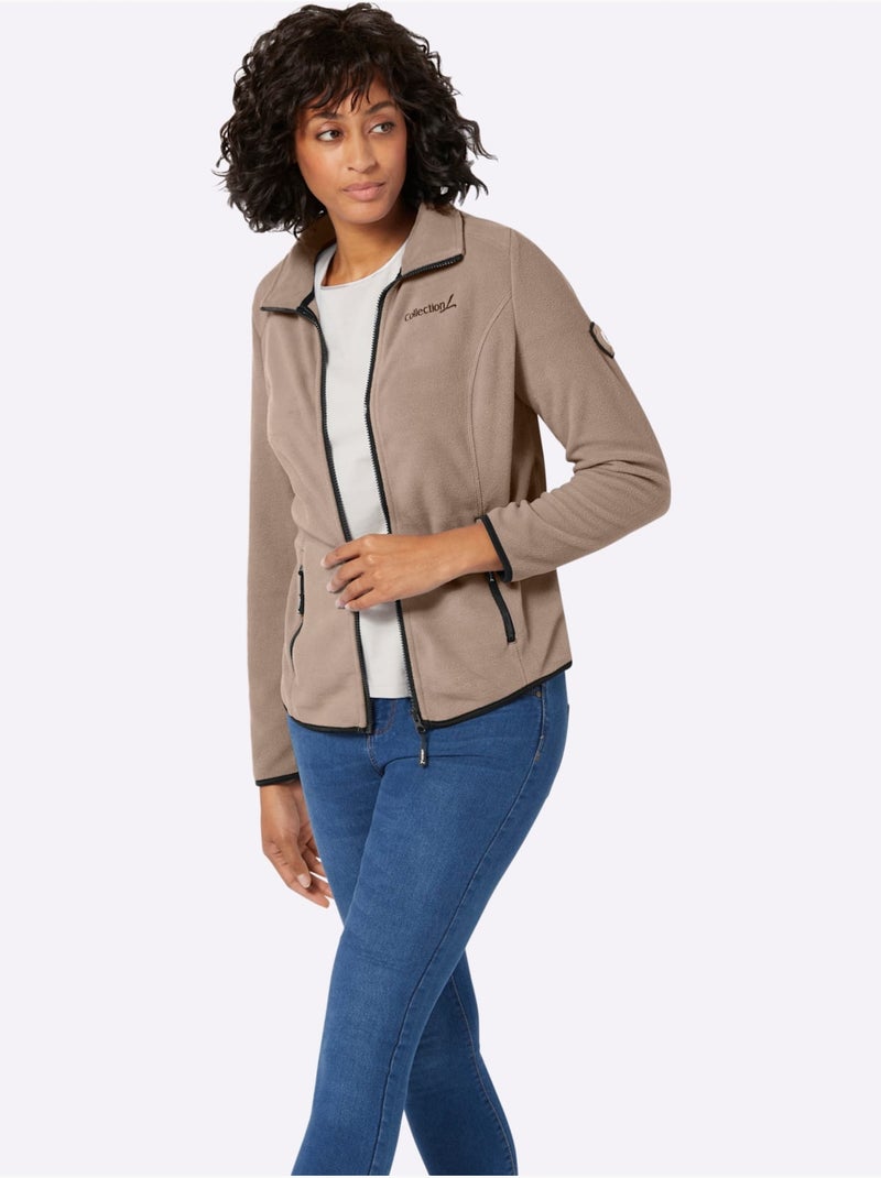 Veste Polaire Traitement Contre Les Bouloches - Taille Standard - Witt Gris taupe - Kiabi