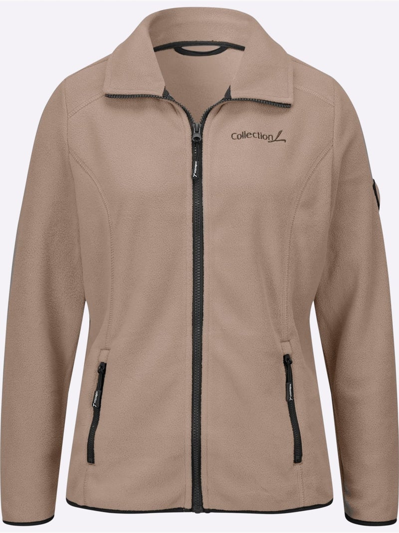 Veste Polaire Traitement Contre Les Bouloches - Taille Standard - Witt Gris taupe - Kiabi