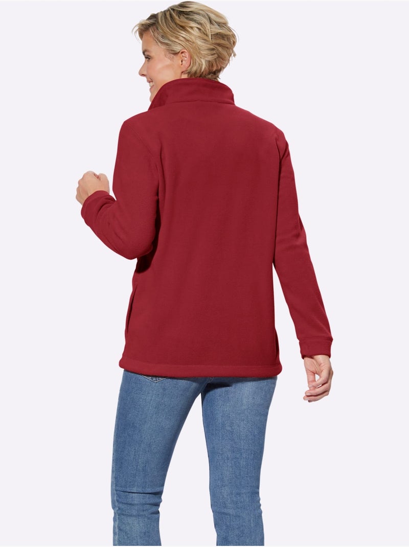 Veste Polaire Traitement Contre Les Bouloches - Taille Standard - Witt Rouge foncé - Kiabi