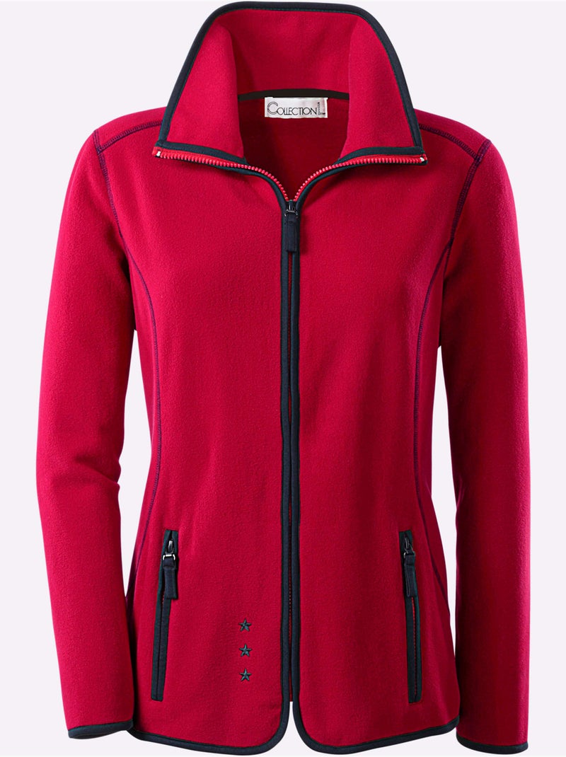 Veste Polaire Traitement Contre Les Bouloches - Taille Standard - Witt Rouge - Kiabi
