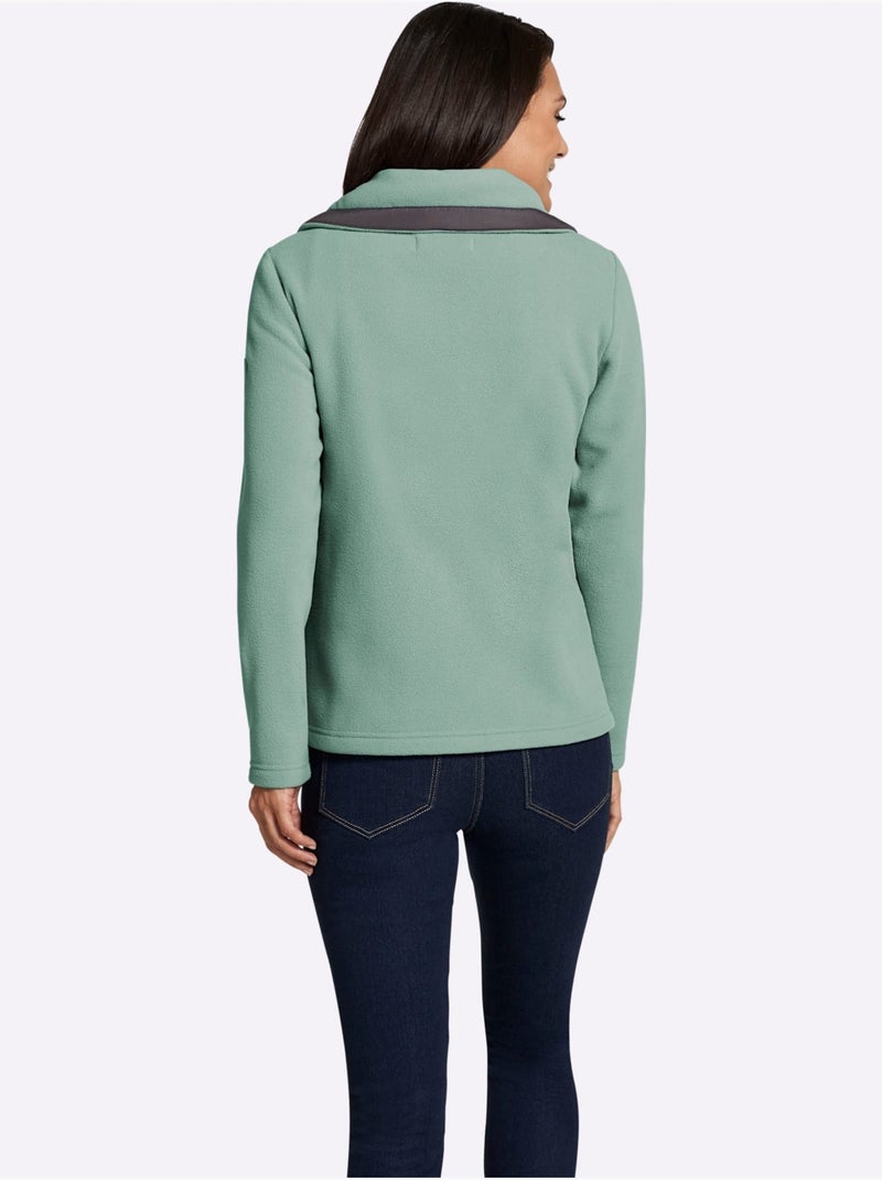 Veste Polaire Traitement Contre Les Bouloches - Taille Standard - Witt Vert jade - Kiabi