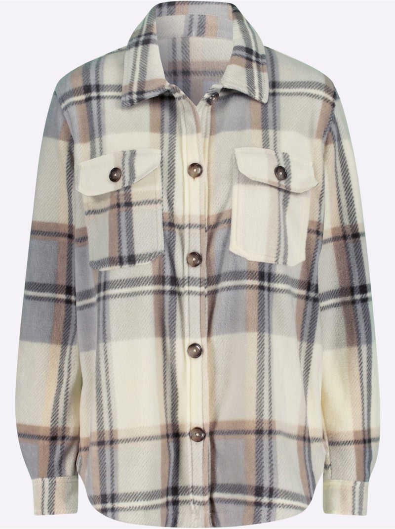 Veste polaire très doux - taille standard - witt Blanc Gris - Kiabi