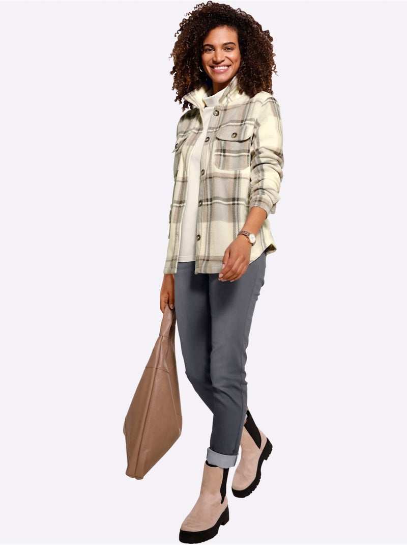 Veste polaire très doux - taille standard - witt Blanc Gris - Kiabi