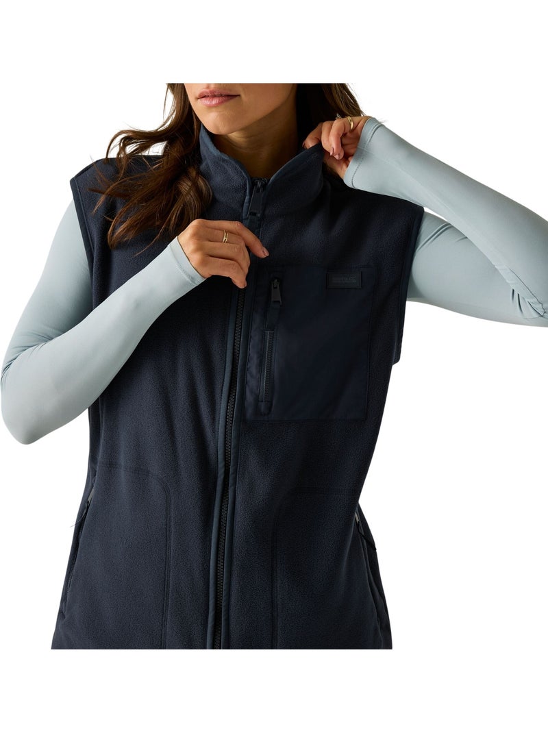 Veste polaire unie et sans manches à col montant et poche sur poitrine frankie - regatta Bleu marine - Kiabi