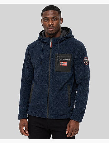 Veste polaire zippée à capuche udaf – geographical norway