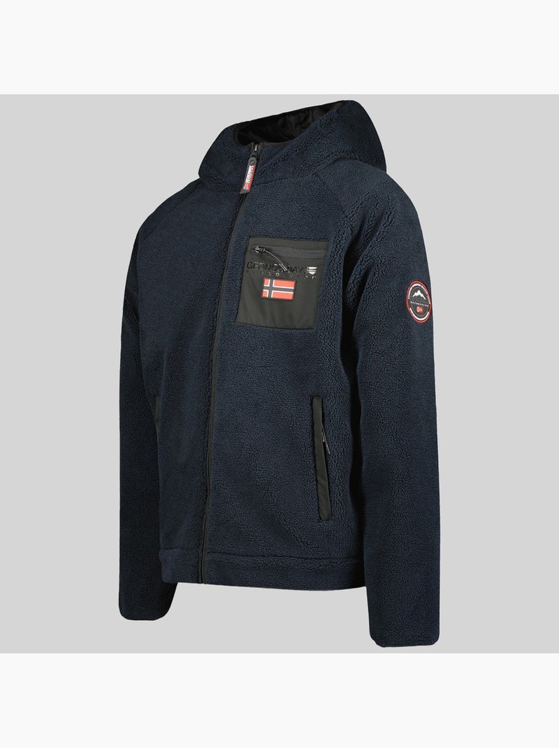 Veste polaire zippée à capuche udaf – geographical norway Bleu marine - Kiabi