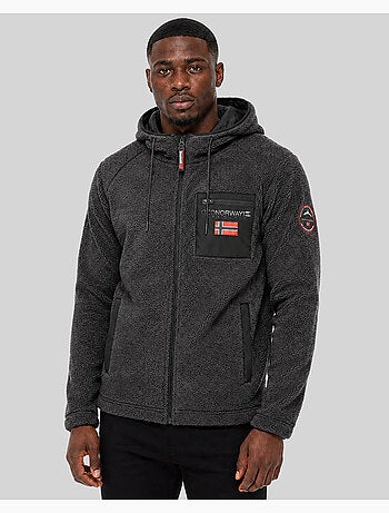 Veste polaire zippée à capuche udaf – geographical norway