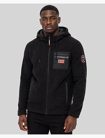 Veste polaire zippée à capuche udaf – geographical norway