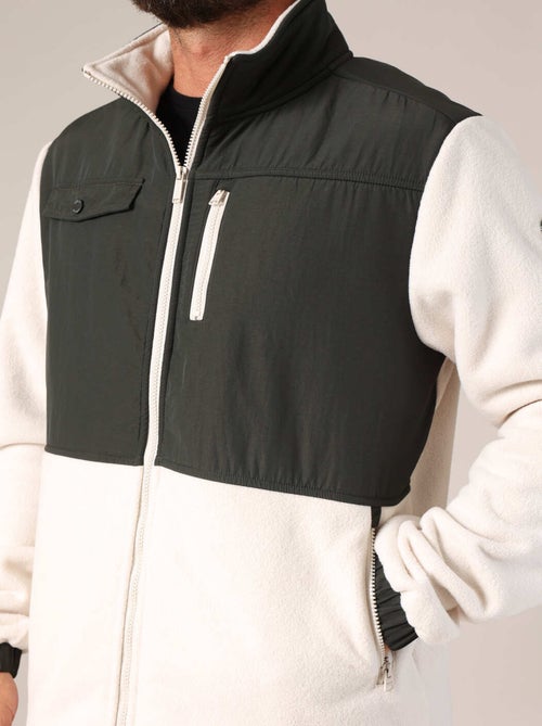 Veste polaire zippée bicolore
 'Deeluxe' - Kiabi