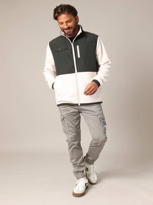Veste polaire zippée bicolore
 'Deeluxe' - Kiabi