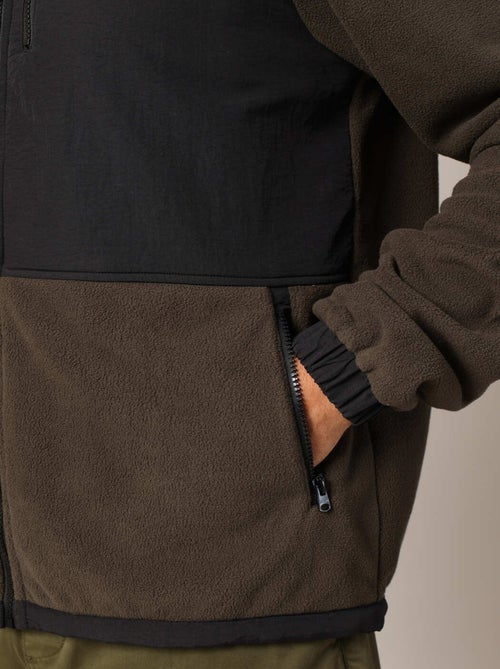 Veste polaire zippée bicolore
 'Deeluxe' - Kiabi