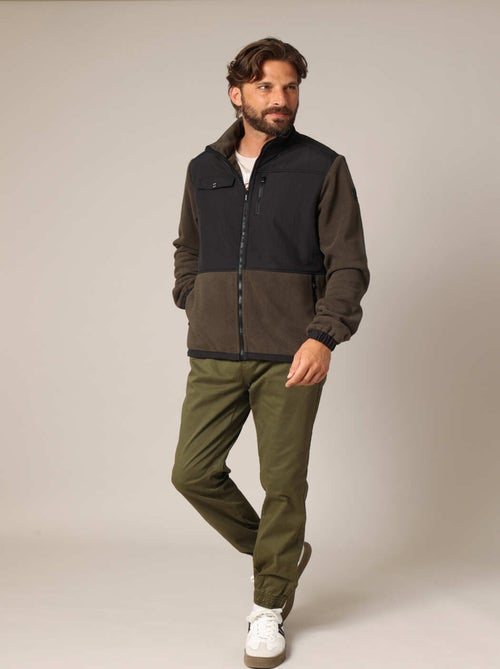 Veste polaire zippée bicolore
 'Deeluxe' - Kiabi