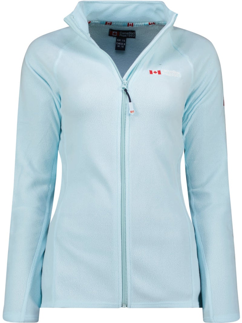 Veste polaire zippée col montant tugeak – canadian peak Bleu ciel - Kiabi